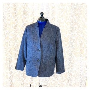Talbots blue tweed blazer size 20